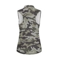 thumbnail image 3 of Uorisanigo Green Camouflage Quick Dry Athletic Shirts for Women Versatile 1/4 Zipper Women's Sleeveless Golf Tennis Shirts Casual Relaxed Workout Tank Tops for Women, 3 of 7