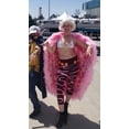 thumbnail image 4 of Faux Fur Fabric Long Pile 3 TONE RAINBOW HOT PINK WHITE PINK/ 60" Wide / Sold by the yard, 4 of 4