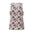 thumbnail image 4 of Gaeub Retro Red Black Roses Men's Athletic Tank Top, Workout Sleeveless Shirts, Running Tank Tops for Gym, Running, Training - X-Large, 4 of 9
