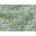 thumbnail image 4 of oneOone Viscose Jersey Mint Fabric Flower & Leaves Watercolor Sewing Craft Projects Fabric Prints By Yard 60 Inch Wide, 4 of 5