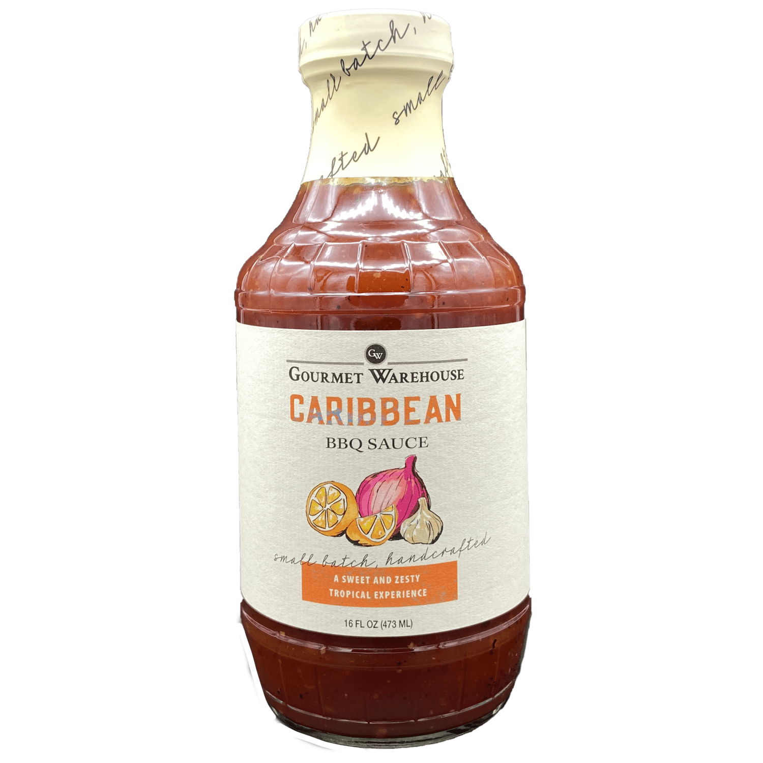 (3 pack) Gourmet Warehouse Caribbean BBQ Sauce, 16 oz – Gluten-Free All Natural Tropical BBQ Glaze