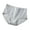 Grey, variant on Women's Leak Proof Soft and Breathable Underwear Simple Solid Color Ribbing Period Panties Lightweight Breathable Mid Waisted Briefs for Menstruation Black XL