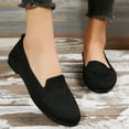 thumbnail image 4 of Rokment Womens Slip on Socks Walking Shoes Penny Loafers Comfortable Travel Casual Flat Lightweight Knit Low Heels Driving Boat Oxfords Black Size 9, 4 of 6