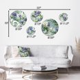 thumbnail image 4 of Designart "Serenade Of Green And Purple Bamboo In The Tropics" Floral Round Wall Art Set Of 5 - Green Tropical For Bedroom Wall Art Set, 4 of 6