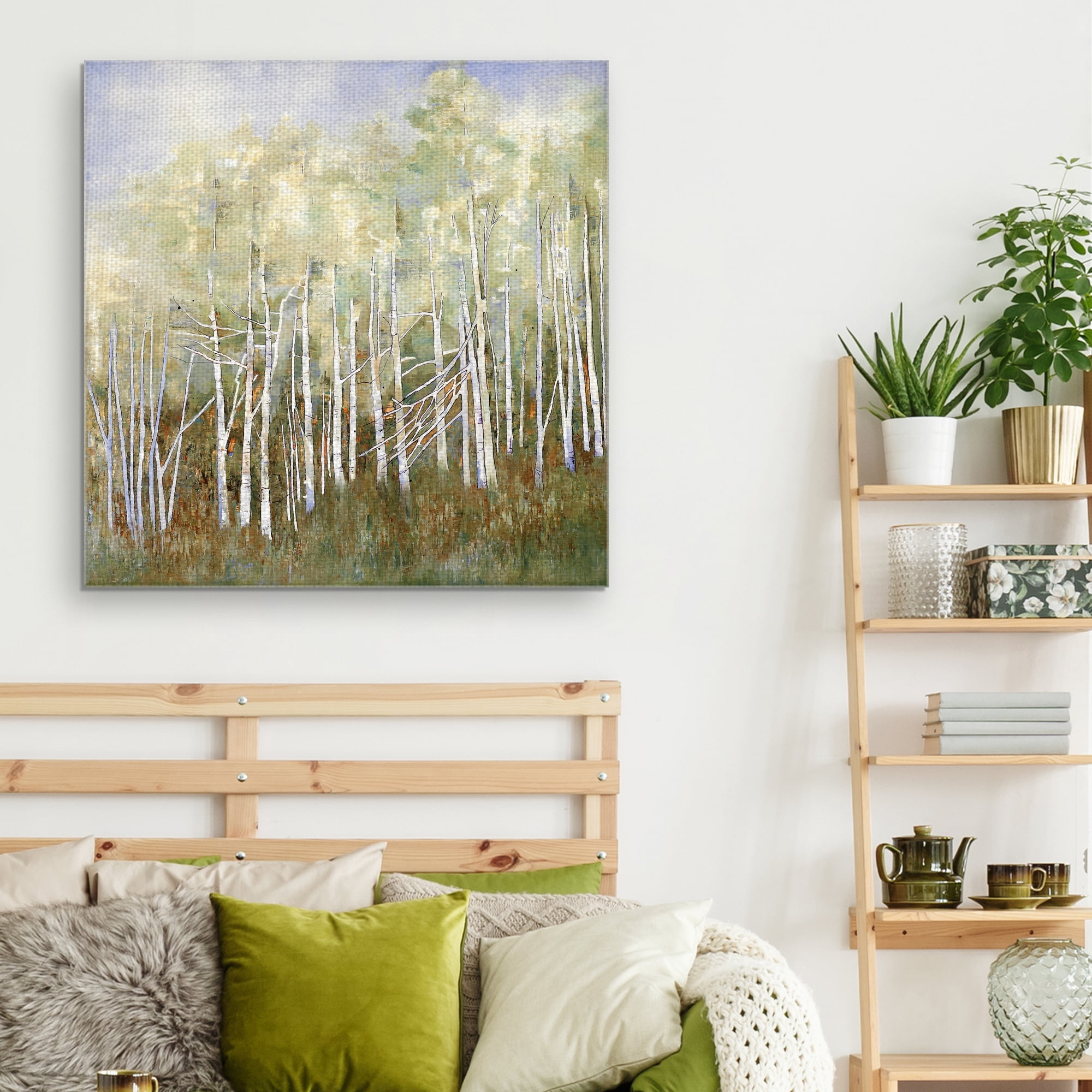 Masterpiece Art Gallery Necessary Change, Summer Birch By Danna Harvey Canvas Art Print 35" x 35"