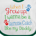 thumbnail image 4 of Inktastic Lacrosse Coach Like Daddy Boys or Girls Baby Bib, 4 of 4