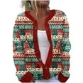 thumbnail image 3 of DDAPJ pyju Christmas Cardigan for Women Ugly Funny Xmas Tree Print Button Up Cardigans Fall Winter Knitted Outerwear Jacket Multicolor M, 3 of 5