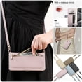 thumbnail image 7 of ESEBLE Leather For Google Pixel 9 Pro XL / Pixel 10 Pro XL Case With 3-Card Holder Zipper Bills Slot, Makeup Mirror，Soft PU Leather Detachable Lanyard Shoulder Strap And Wristlet Wallet Case,Purple, 7 of 7