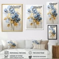 thumbnail image 4 of Designart "Blue-Gold Violet Minimalist Art I" Violets Canvas Prints, 4 of 7