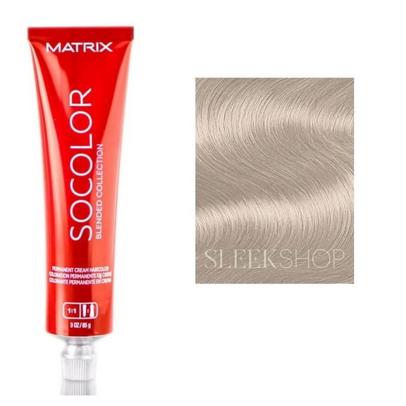 Matrix SoColor Permanent Blended Collection Cream Haircolor, 10AV, Extra Light Blonde Ash Violet, Pack of 1 w/ Sleek Teasing Comb