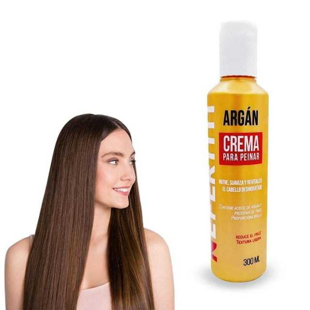 Crema para Peinar Nefertiti Aceite de Argán Hidratante para Cabello Seco y sin Brillo
