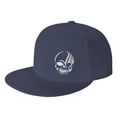 thumbnail image 1 of DouZhe Flat Brim Cap Snapback Hat, Tribal Style Skull Prints Adjustable Blue Adult Baseball Cap, 1 of 5