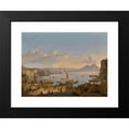 thumbnail image 2 of Frans Vervloet 18x15 Black Modern Framed Museum Art Print Titled - View of Naples with the Lighthouse, Vesuvius Beyond ( 1830), 2 of 5