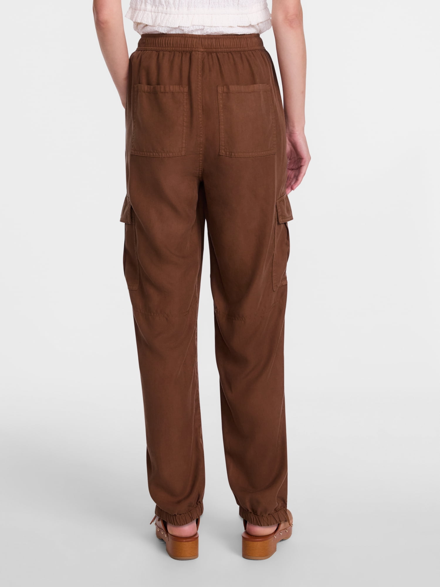 Scenario Women's Soft Fluid Cargo Joggers, 28" Inseam, Sizes XS-XXXL