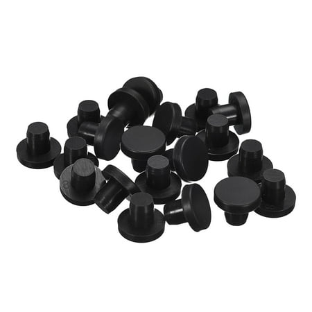 

20 Pieces Black Rubber Stopper J8 Plug Holes for 7.5 -8mm/0.3 -0.31 Hole