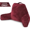 thumbnail image 3 of Husband Pillow Original Standard+ Pillow Cover Only Maroon Color - Washable/Removable Replacement Soft Microplush Pillow Case for Standard Size Reading Pillow w/ Long Zipper, Back and Side Pockets, 3 of 8