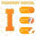 thumbnail image 3 of Uxcell Chenille Letter Patches 2.2" Self Adhesive Letter I Stick on Embroidered Patch for Clothing Repair (Orange, Pack of 2), 3 of 6