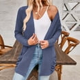 thumbnail image 2 of Besolor Women's Open Front Cardigan Sweaters Casual Fall Ribbed Long Sleeve Knit Cardigans with Pockets, 2 of 5