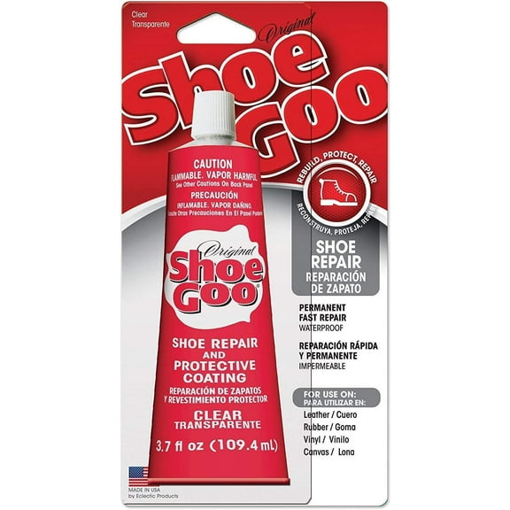 Shoe Goo Shoe Repair Adhesive Glue Clear Pack of 2,3.7 oz