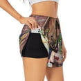 thumbnail image 3 of Running Shorts for Women, Bottle Glass Red Wine Workout Athletic Shorts with Pockets, Lounge Yoga Shorts Women, 3 of 7