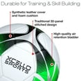 thumbnail image 3 of Xcello Sports Soccer Ball (Black/Green/Silver, White/Green/Silver) w/Pump (Size 4, Pack of 2), 3 of 8