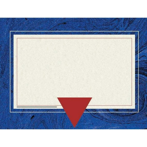 Hayes Replacement Blank Certificate with Borders, 8-1/2 X 11 in, Paper, Blue Marble, Pack of 50