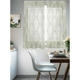thumbnail image 4 of Sage Green Sheer Curtains 63 Inch Length 2 Panels Set, Vintage Elegant Abstract Art Voile Window Treatment Rod Pocket Curtains Sheers Drapes for Bedroom/Living Room/Kitchen 52x"63"x2, 4 of 7