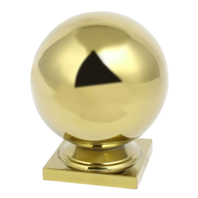 Tapa de bola de 80mmx80mm de acero inoxidable 201 tono dorado para poste de cerca de escalera