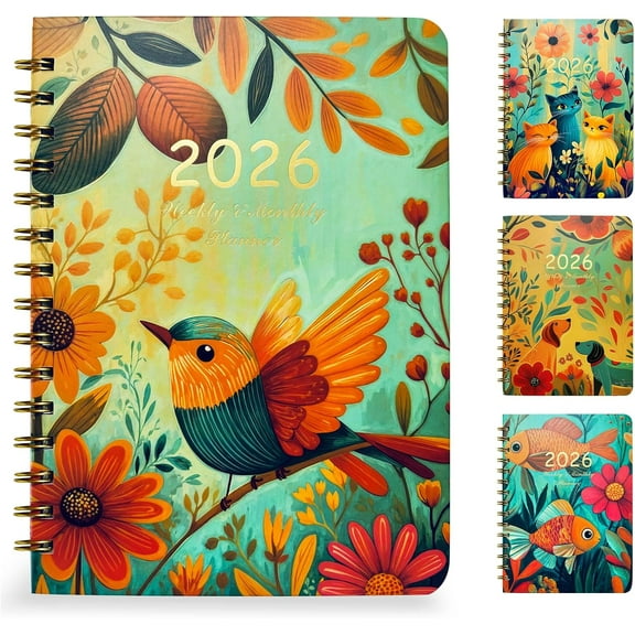 2026 Academic Planner, Jan. 2026 – Dec. 2026 Happy Planner, A5 Weekly and Monthly Calendar Planning Book, Hardcover Daily Agenda Book with Tabs