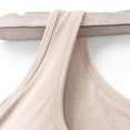 thumbnail image 4 of Fanxing Womens Tanks Tops Built-in Bra Plus Size Camisoles Summer Gym Workout Yoga Tops Sleeveless Padded T Shirts Beige,XL, 4 of 8