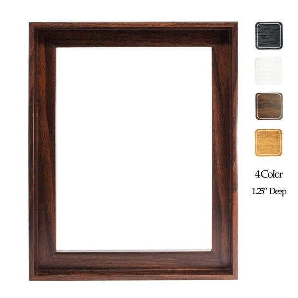 Floating Frame For 12x16 Inch Canvas Painting 1 1 4 Deep 4 Color Picture Art Wall Decor Dark Brown Frame Walmart Com