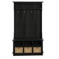 thumbnail image 6 of Twin Star Home 40" Hall Tree with Open Storage and Included Baskets, Black, 6 of 11