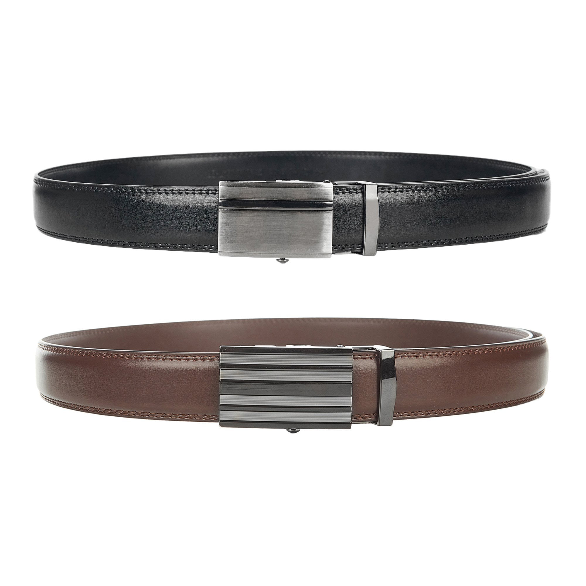 44" WAIST 28" 1.5" Wide Gift Box Option Men's Milano® Black Leather Belt 