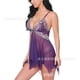 thumbnail image 1 of Pijama de lencería sexy multicolor de encaje europeo y americano, perspectiva de dobladillo, falda de tirantes dividida frontal irregular, violeta claro S ShuxiuWang 1327537351474, 1 of 1