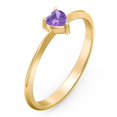 thumbnail image 3 of Heart Birthstone Ring - Amethyst (February), 3 of 6