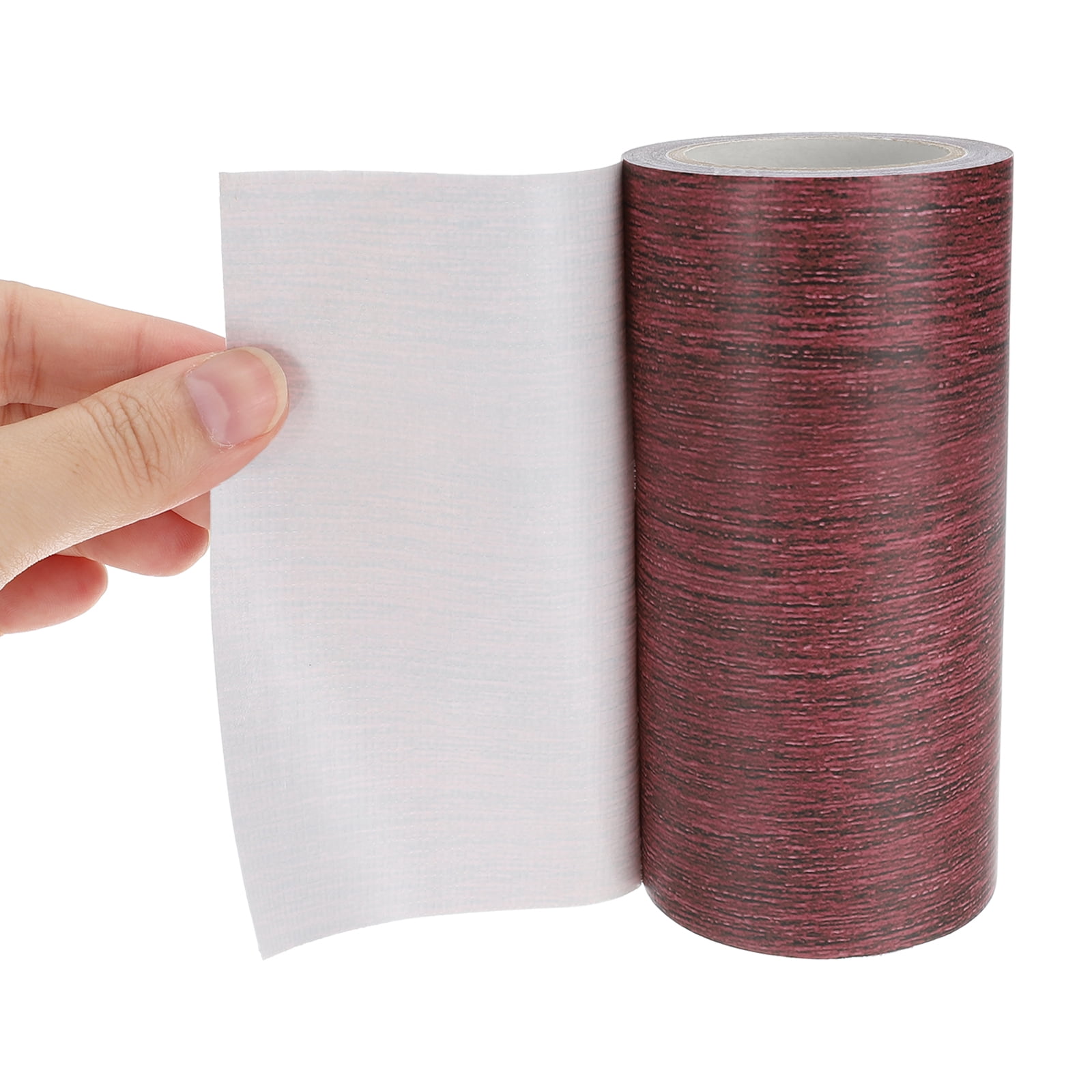 Uxcell Wood Grain Repair Tape Self Adhesive Realistic Textured Repair Tape Patch Dark Chestnut Mahogany 4"x15ft