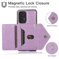 thumbnail image 3 of Dteck Crossbody Wallet Case for Samsung Galaxy A53 5G,Shockproof Leather Card Slots Pocket Case Hybrid Rubber Kickstand Cover with Shoulder Strap,Lightpurple, 3 of 6