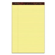 Gold Fibre Writing Pads, Wide/Legal Rule, 8.5 x 14, Canary, 50 Sheets, Dozen