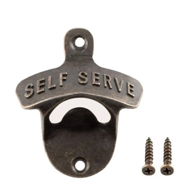 Sacacorchos de pared creativo abridor de botellas de cerveza de aleación Ehuebsd de Zinc abridor de vino montado en la pared accesorios de cocina