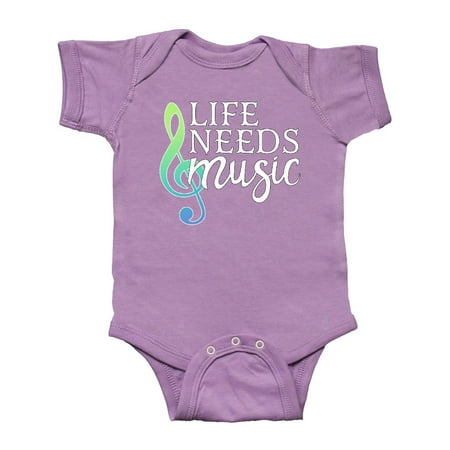 

Inktastic Life Needs Music- ocean colors Gift Baby Boy or Baby Girl Bodysuit