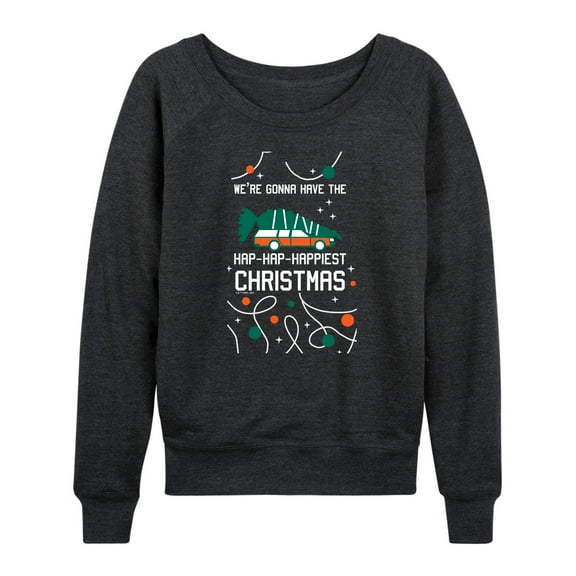 National Lampoon's Christmas Vacation - Hap-Hap-Happiest - Women's Lightweight French Terry Long Sleeve Shirt