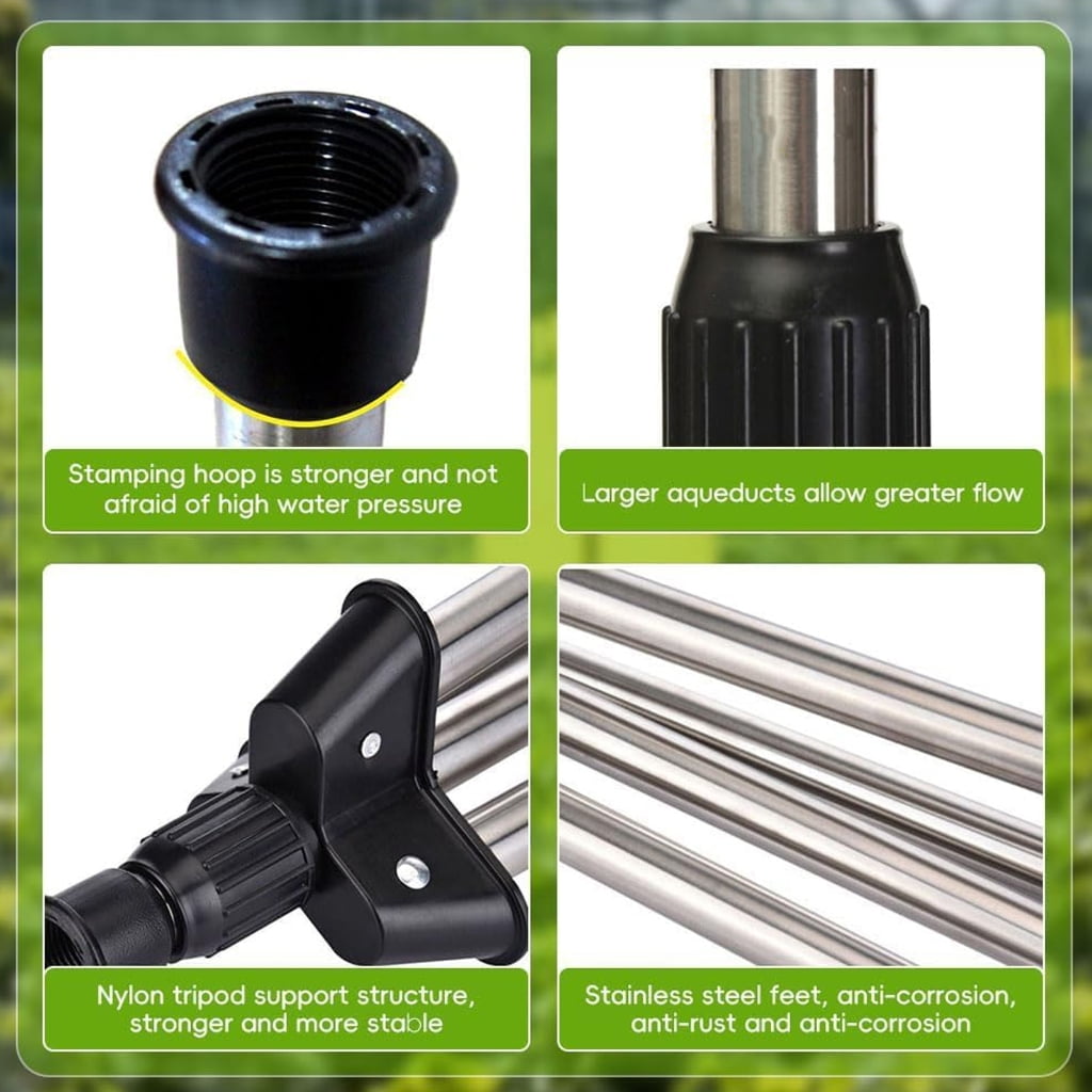 Leakproof Stainless Tripod Sprinkler Multiple Connection Option For Outdoor Use