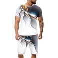 thumbnail image 2 of Athletic Sweatsuits for Men Casual Short Set Jogging Suits Printed Plus Size Fitness Running 2 Pc Outfit, 2 of 5