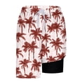 thumbnail image 6 of HAPIMO Hawaiian Bathing Mesh Lining Shorts Men Swim Trunks with Compression Liner Casual Outings Travel Shorts Summer Outdoor Swimsuit Shorts Quick Dry Board Shorts 9" Beach Shorts Orange X-Large, 6 of 6