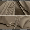 thumbnail image 4 of MooMee Duvet Cover Set Queen 600-TC 100% Extra Long-Staple Cotton Sateen Silky Smooth Luxury (Mocha Brown), 4 of 6