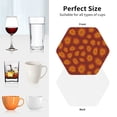 thumbnail image 6 of Pofeuu Turtle Shell Print Coasters for Drinks, 4Pack PU Leather Coasters, Bar Drink Coasters for Tabletop Protection, Furniture from Damage-Hexagon, 6 of 6