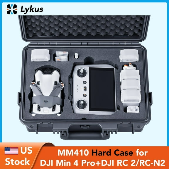 Lykus Titan MM410 Waterproof Hard Case for DJI Mini 4 Pro/Mini 3/Pro[CASE ONLY]