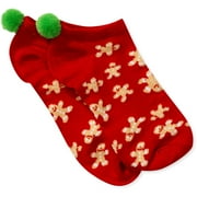 Women's Gingerbread Men Pom-Pom Socks