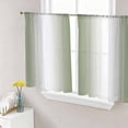 thumbnail image 4 of Sheer Curtains 54 Inches Long 2 Panels, Sage Green Gradient Rod Pocket Curtain Voile Draperies, Ombre Minimalist Style Light Filtering Window Treatment for Living Room Kitchen Bedroom, 4 of 8