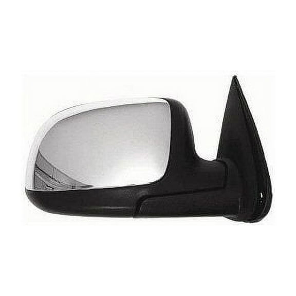 Right Passenger Side Power Mirror - Chrome - Manual Folding - (without Heated Glass, Turn Signal, Puddle Lamp, Memory, Blind Spot, and Dimming Glass) - Compatible with 1999 - 2004 GMC Sierra 1500 2001